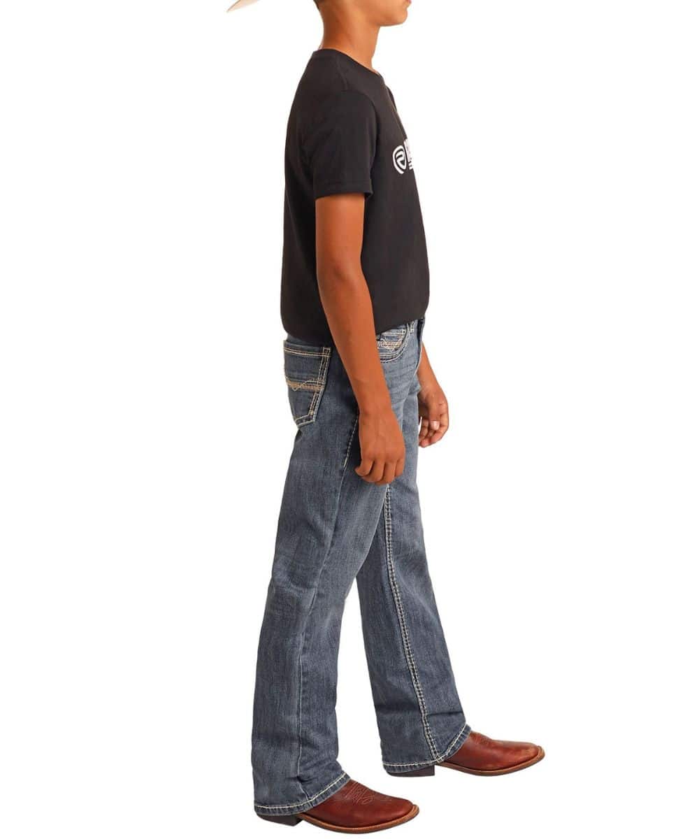 Rock & Roll Cowboy Boys' Medium Vintage Boot Cut Jean - Image 3