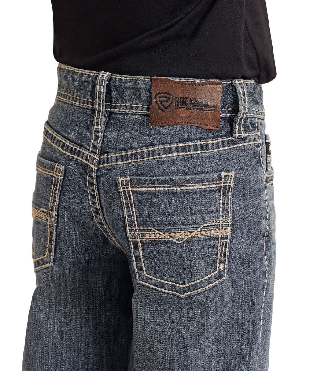 Rock & Roll Cowboy Boys' Medium Vintage Boot Cut Jean - Image 4