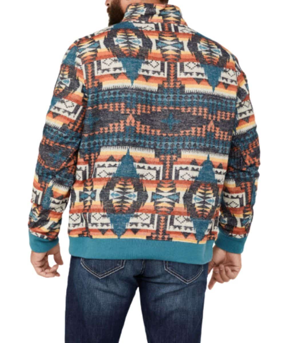 Rock & Roll Cowboy Men's Henley Bomber Pullover - Image 2