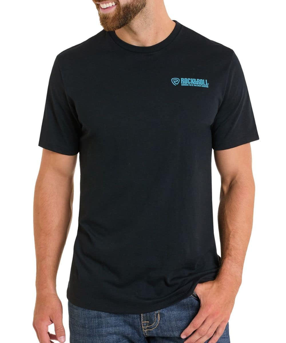 Rock & Roll Cowboy Men's Skull Tee - Image 2