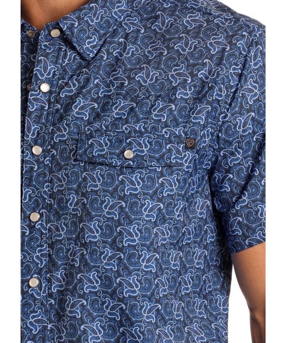 Rock & Roll Cowboy Men's Tek Western Snap Shirt - Image 3