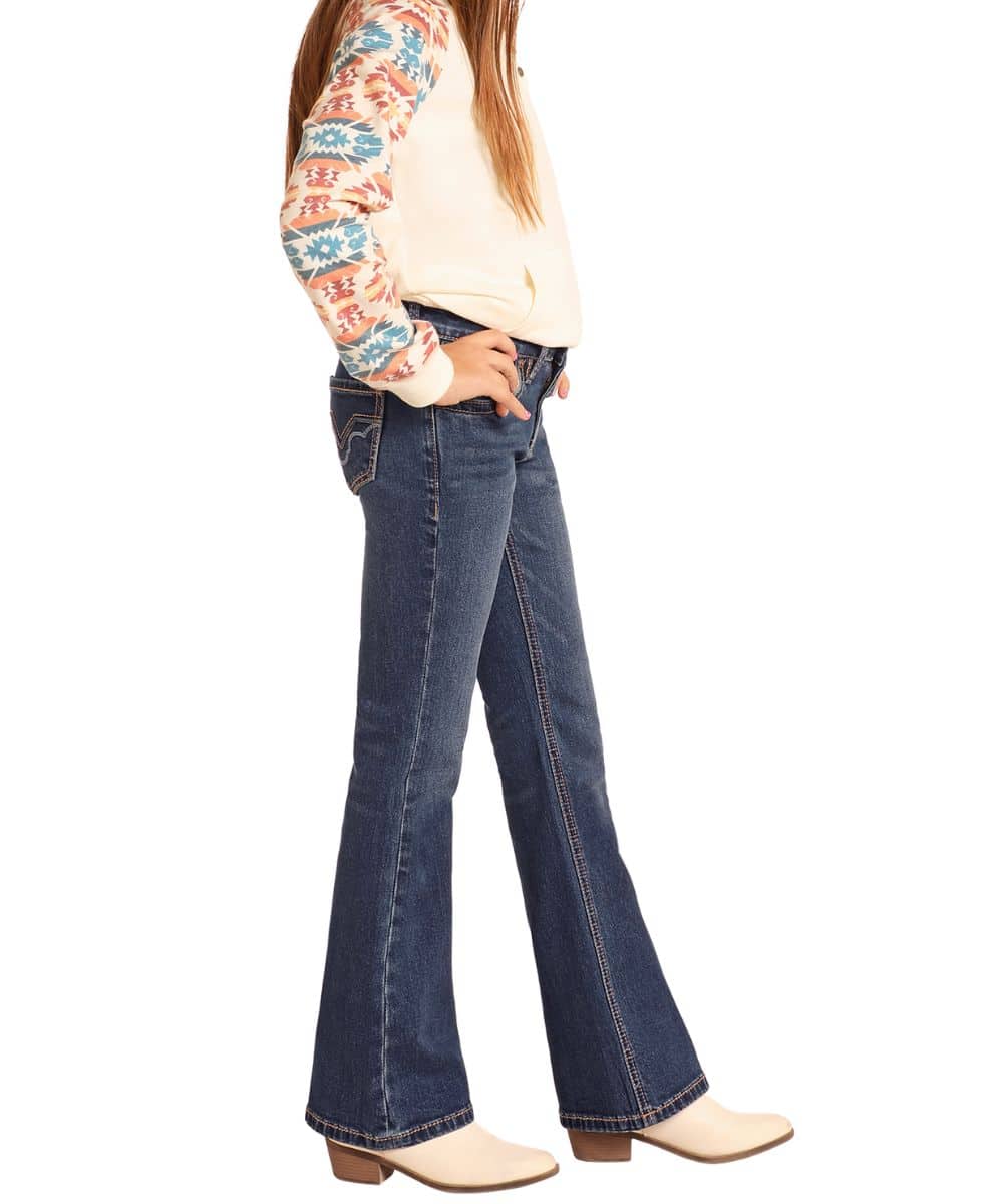 Rock & Roll Cowgirl Girls' Boot Cut Jean - Image 4
