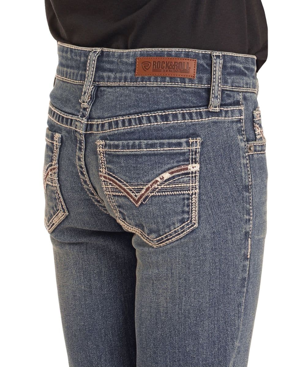 Rock & Roll Cowgirl Girls' Cowhide Boot Cut Jean - Image 3