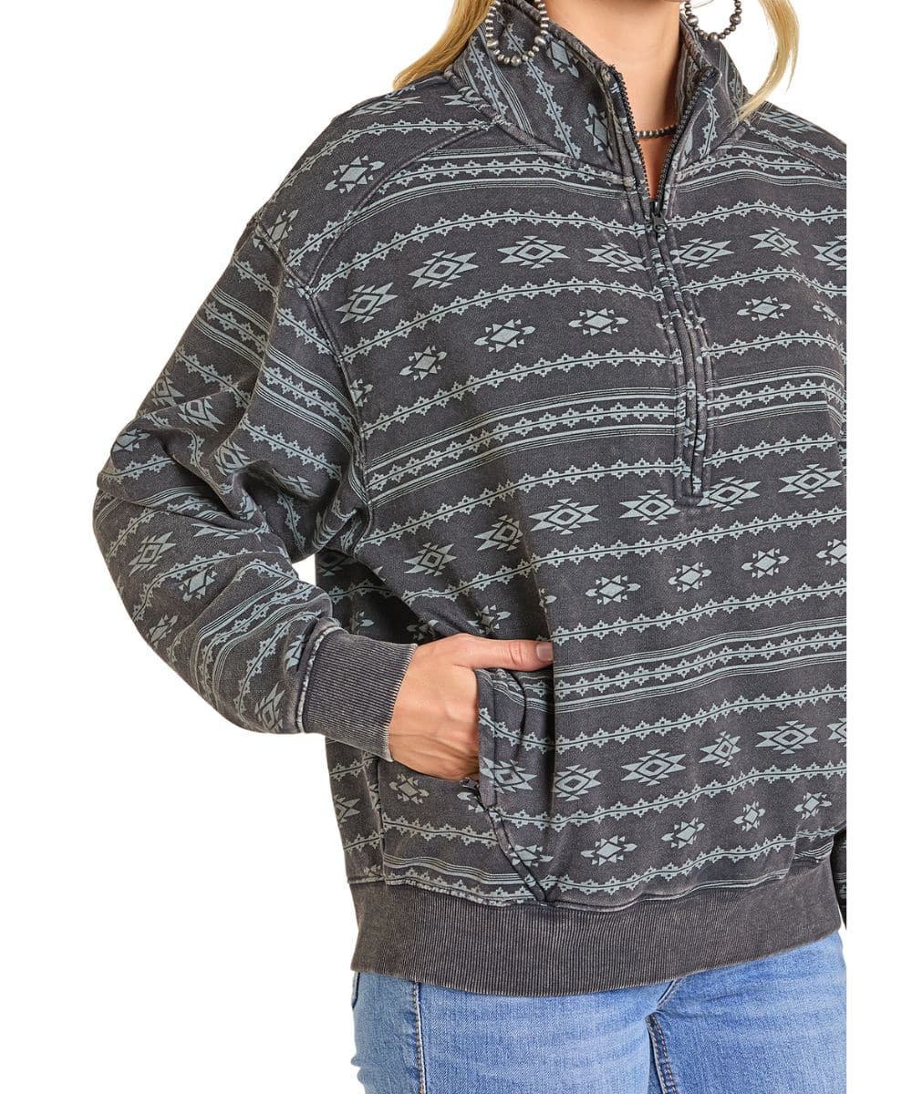 Rock & Roll Cowgirl Women's Aztec Pullover - Image 3