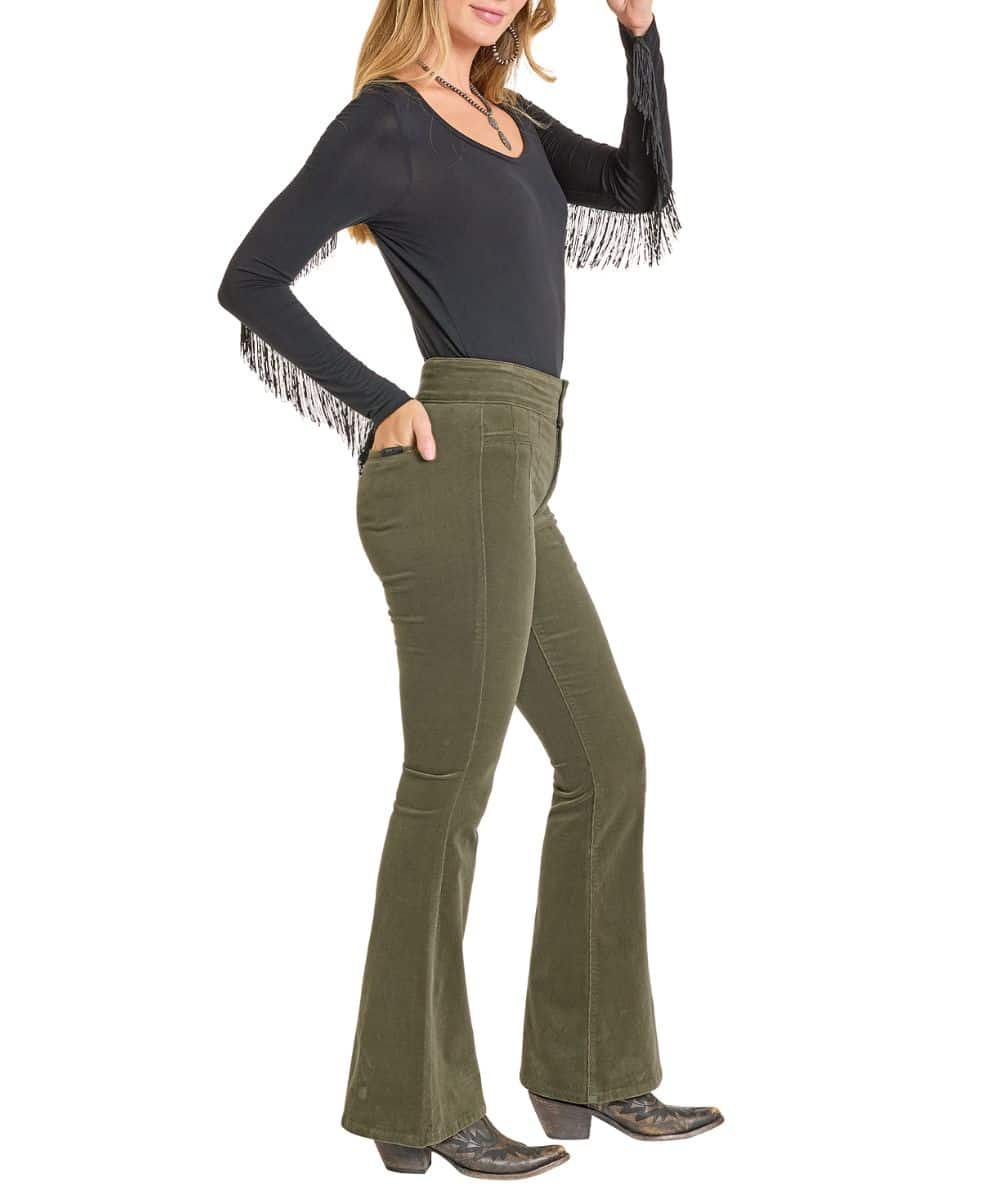 Rock & Roll Cowgirl Women's Corduroy Flare Jean - Image 3