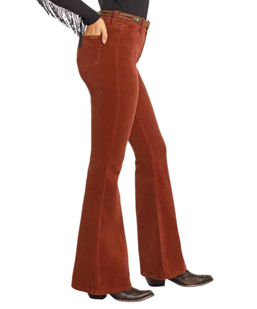 Rock & Roll Cowgirl Women's Corduroy Flare Jean - Image 3