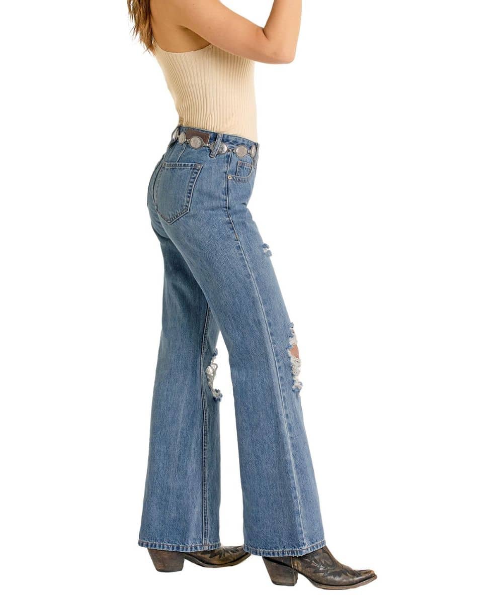 Rock & Roll Cowgirl Women's Flare Jean - Image 3