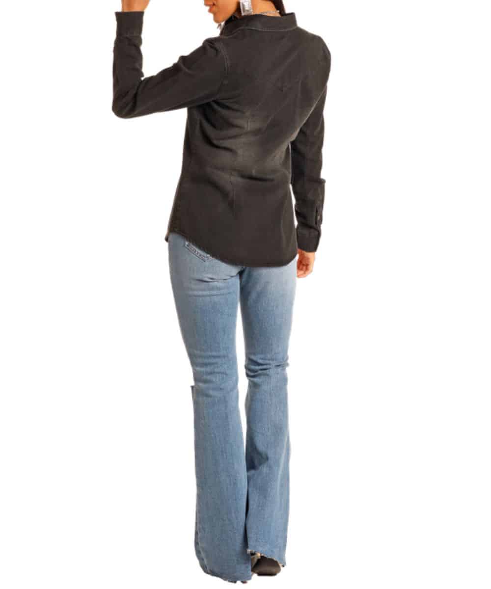 Rock & Roll Cowgirl Women's Snap Shirt - Image 2