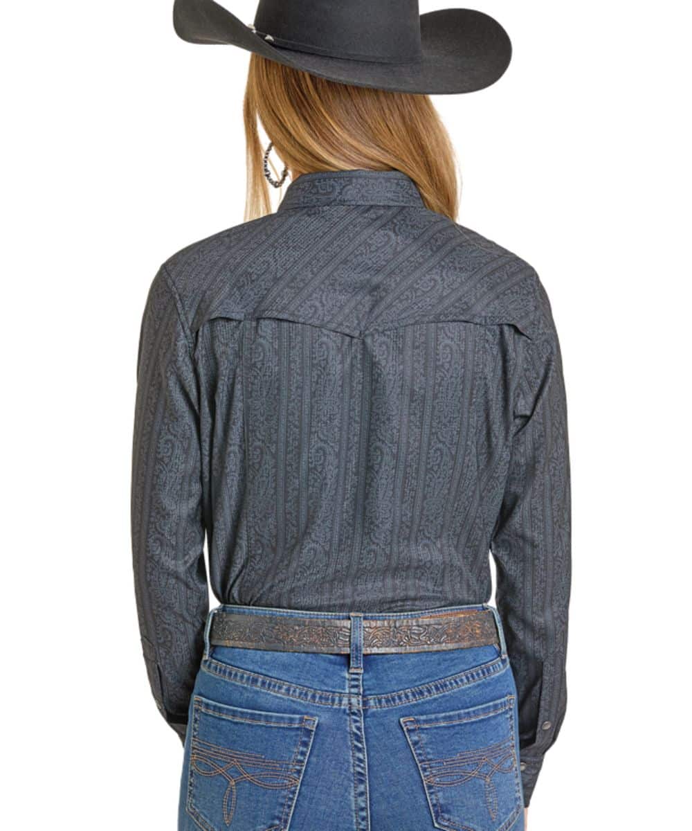 Rock & Roll Cowgirl Women's Western Snap Shirt - Image 2