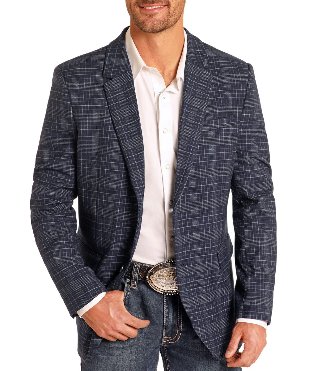Rock & Roll Cowboy Men's Plaid Sport Coat