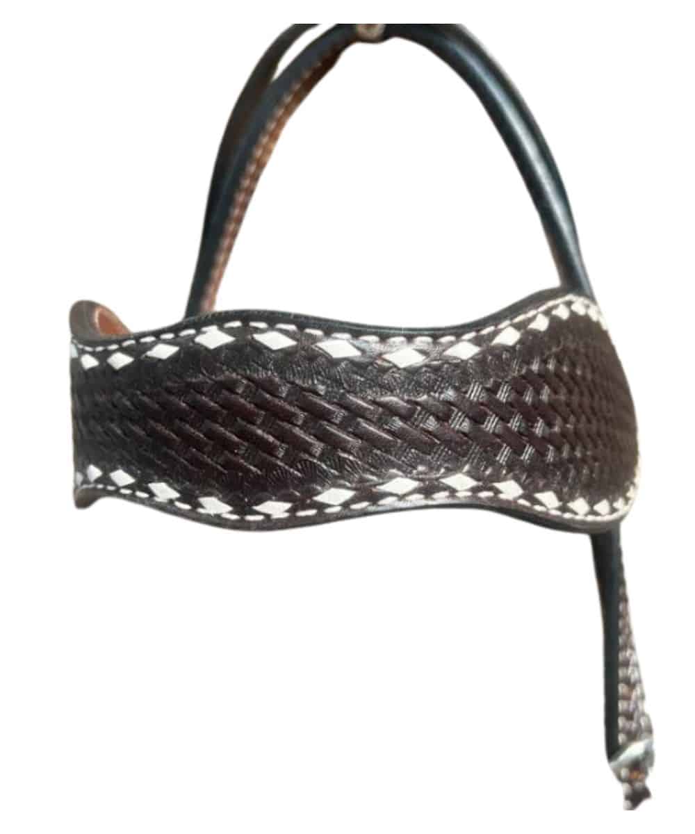 Rodeo Drive Basketweave Browband Headstall - Image 2