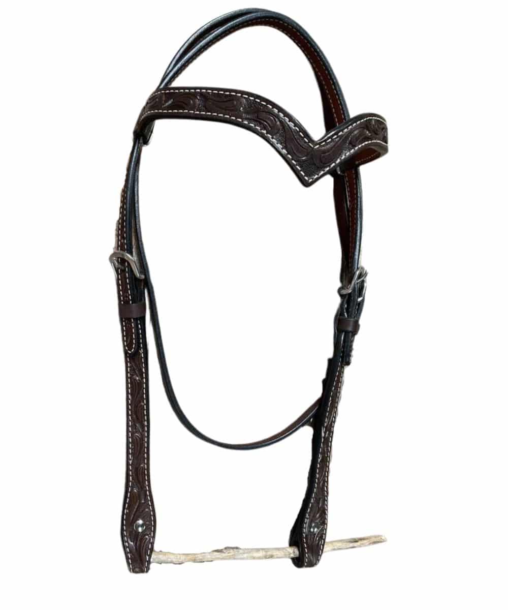 Rodeo Drive Floral Browband Headstall - Image 3