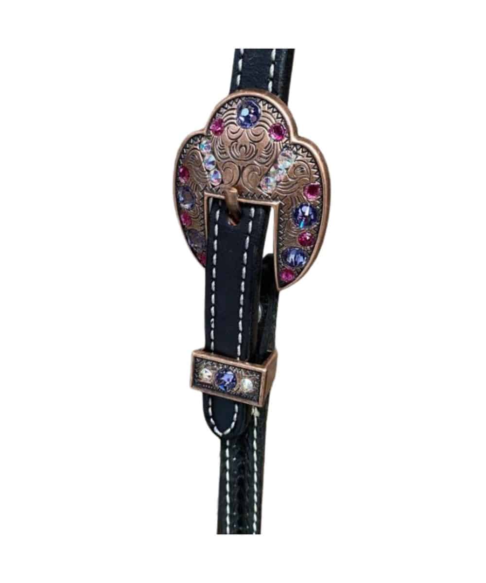 Rodeo Drive Floral Browband Headstall - Image 2