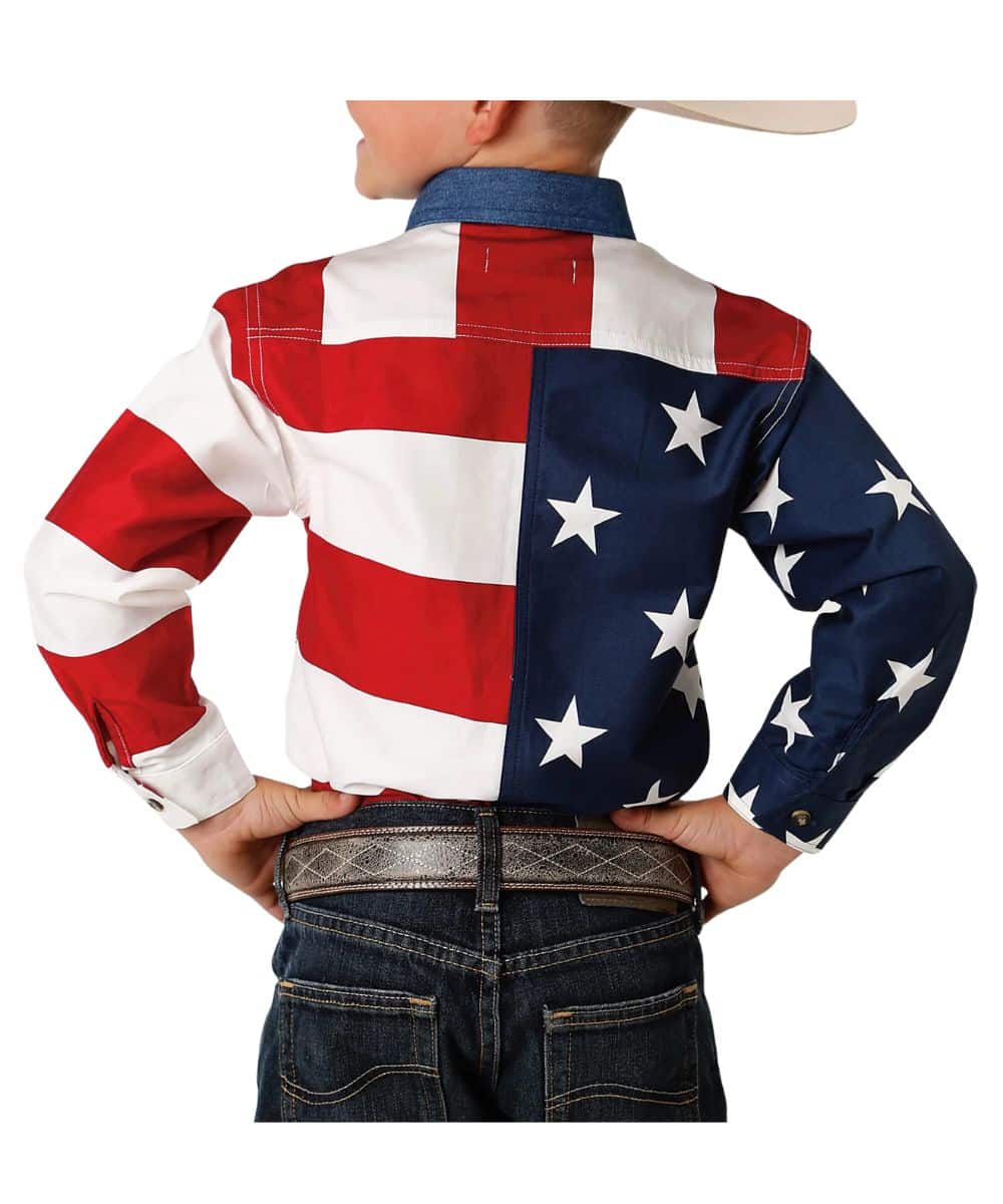 Roper Boys' Americana Button Down Shirt - Image 2