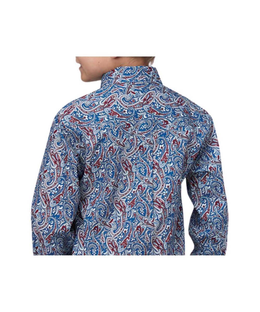 Roper Boys' Paisley Button Down Shirt - Image 2