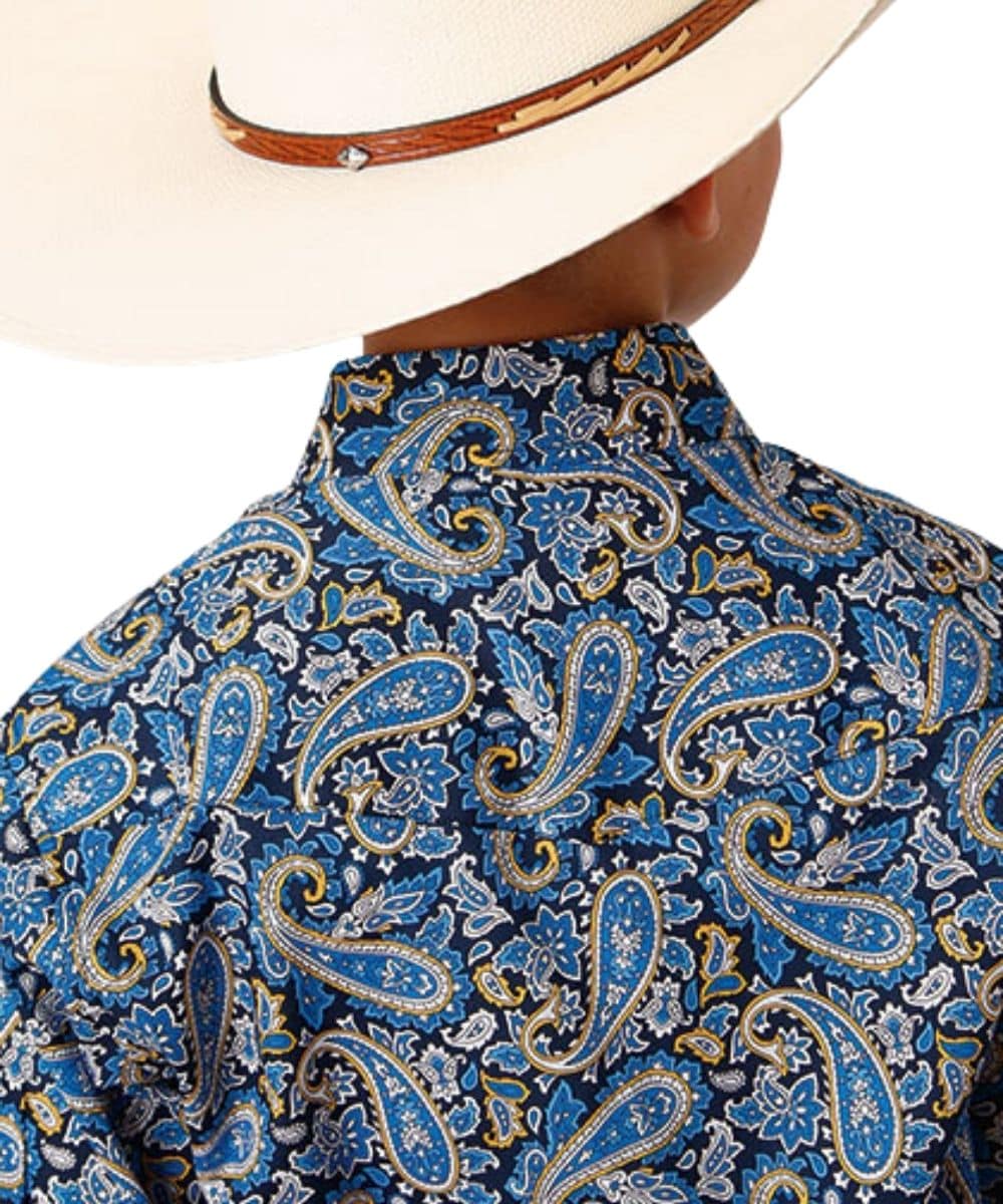 Roper Boys' Western Paisley Snap Shirt - Image 2