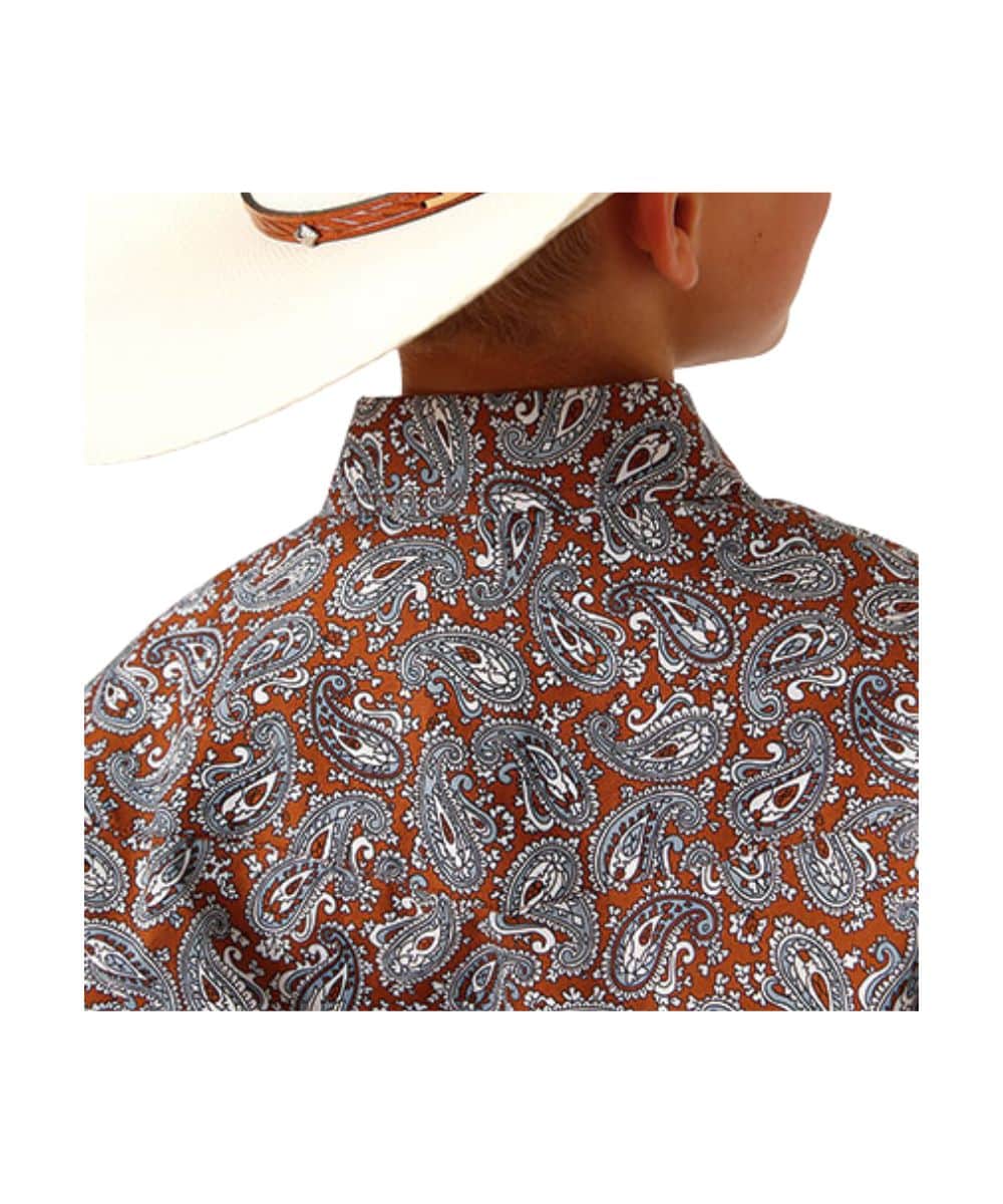 Roper Boys' Paisley Western Snap Shirt - Image 2