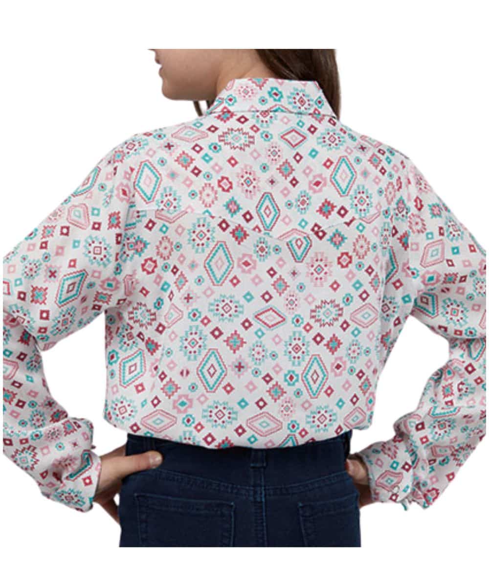 Roper Girls' Aztec Snap Shirt - Image 2