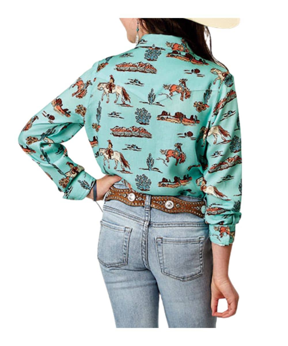 Roper Girls' Desert Snap Shirt - Image 2