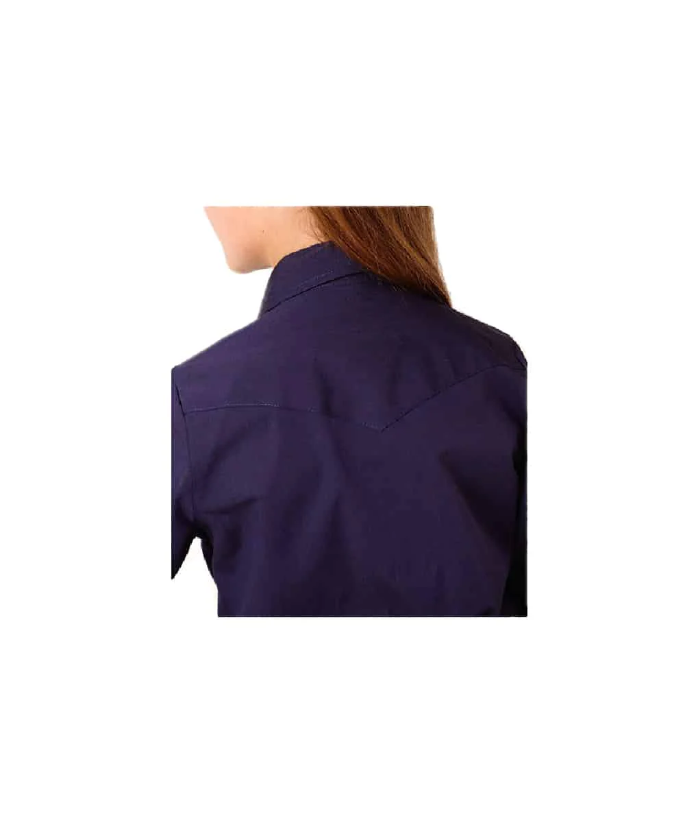 Roper Girls' Purple Snap Shirt - Image 2