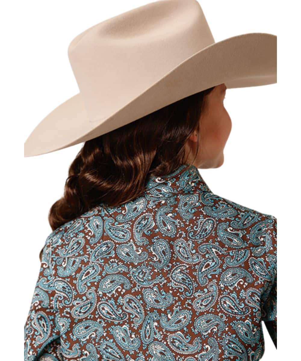 Roper Girls' Turquoise Trail Paisley Snap Shirt - Image 2