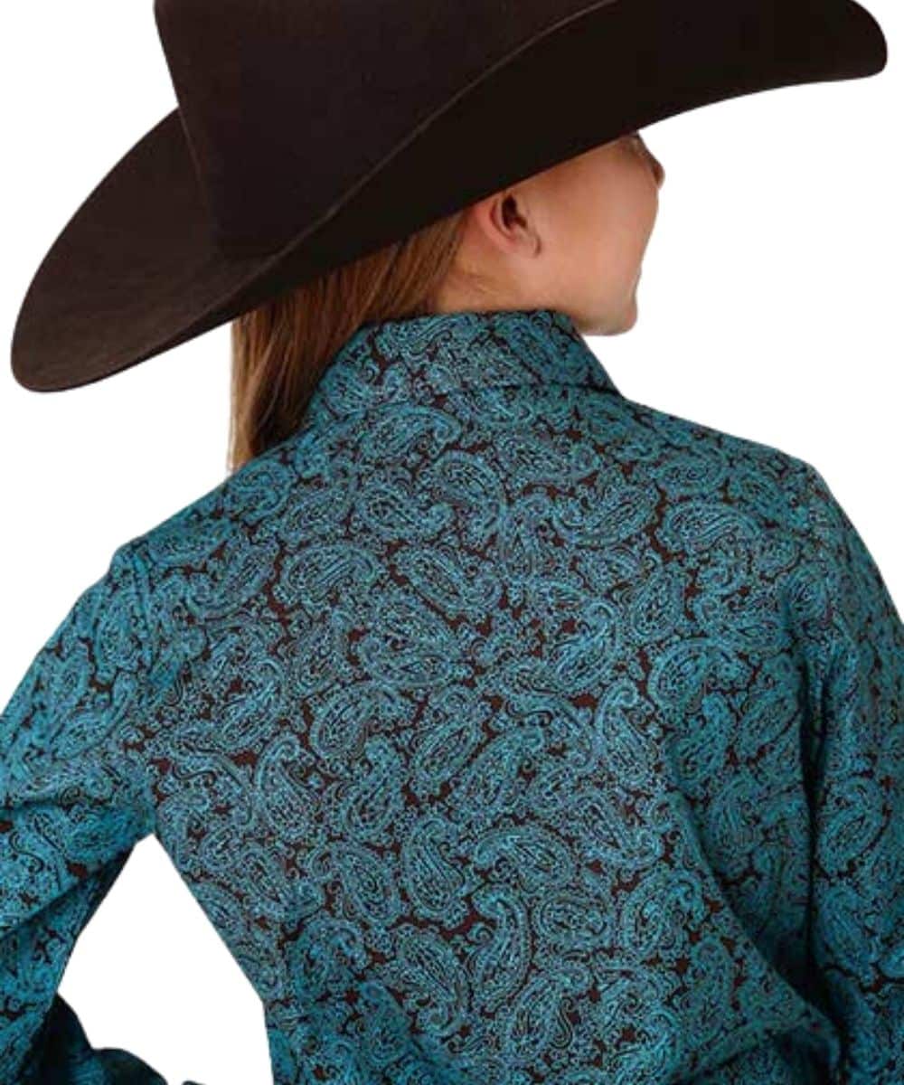 Roper Girls' Paisley Snap Shirt - Image 2