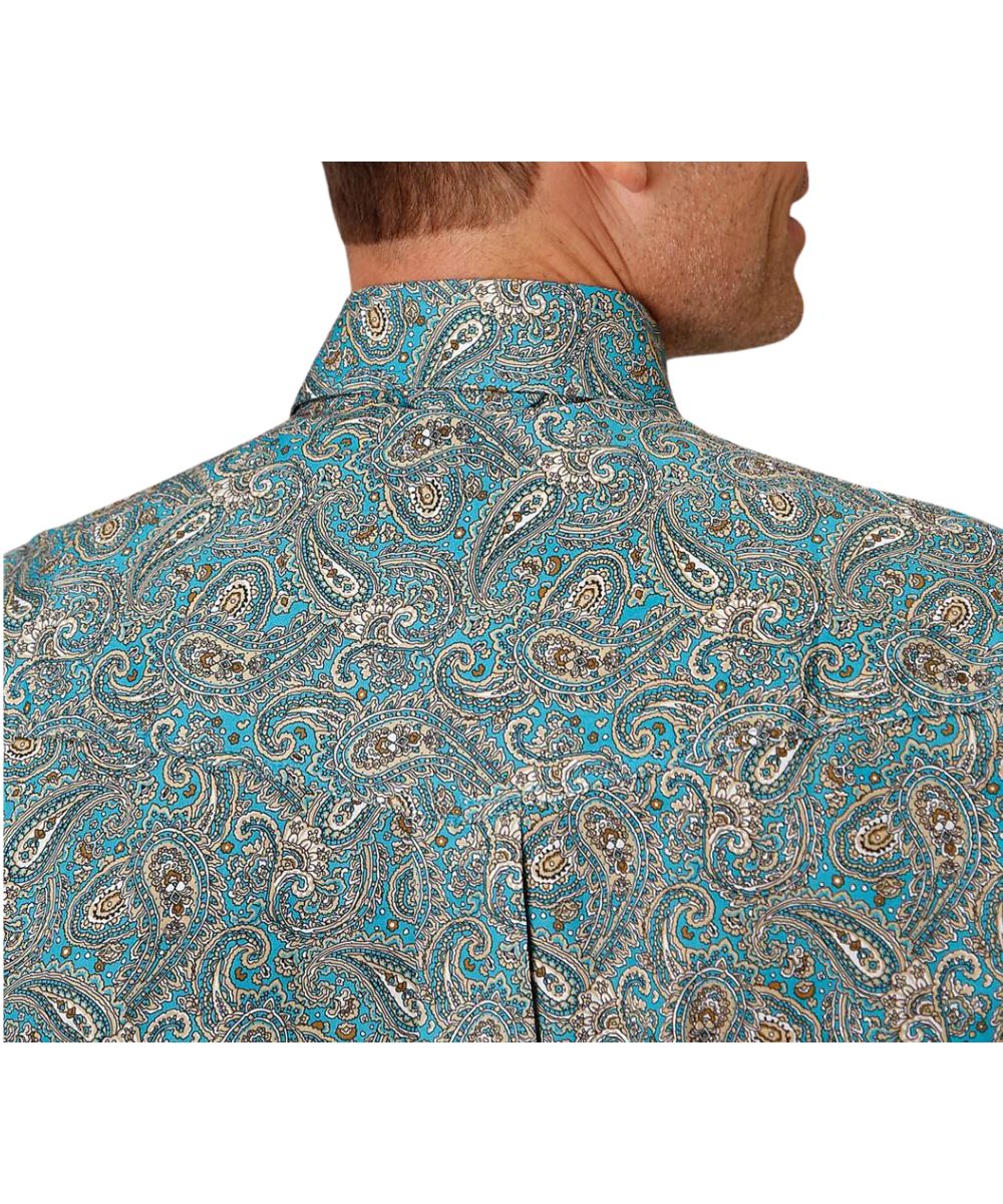 Roper Men's Paisley Button Down Shirt - Image 2