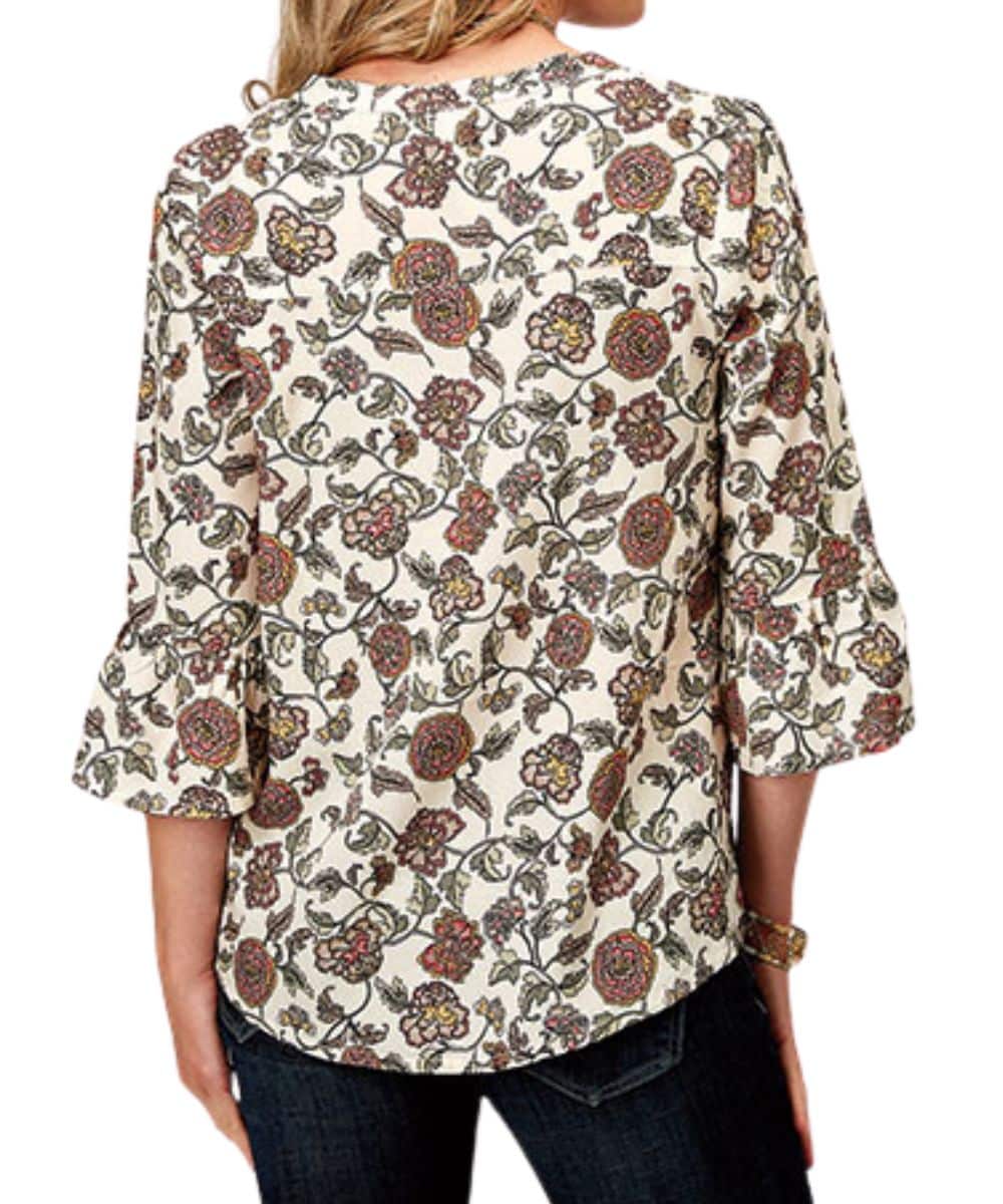 Roper Women's 3/4 Bell Sleeve Blouse - Image 2