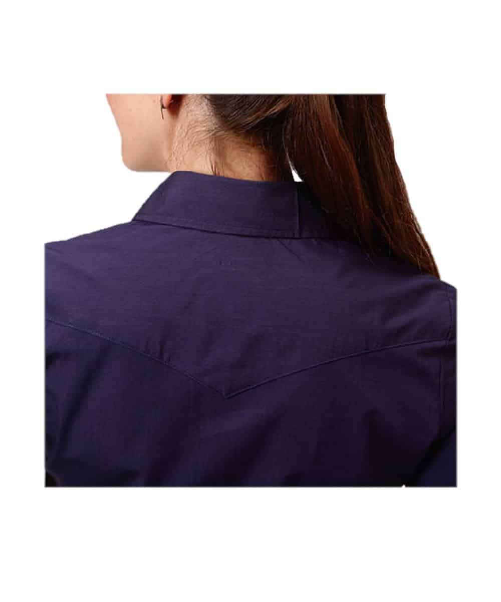 Roper Women's Purple Snap Western Shirt - Image 2