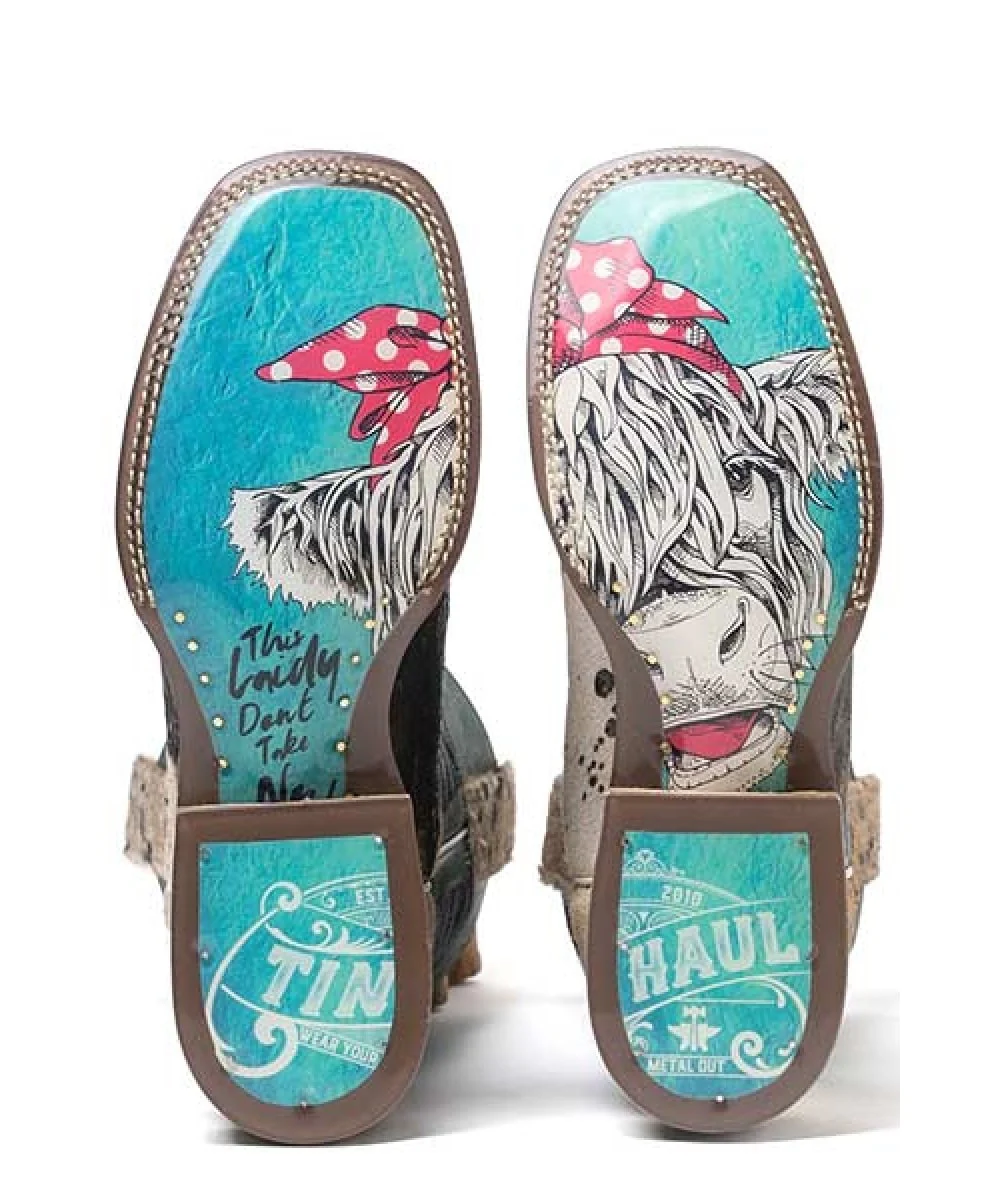 Roper Women's Tin Haul Shaggy Spot Boot - Image 2