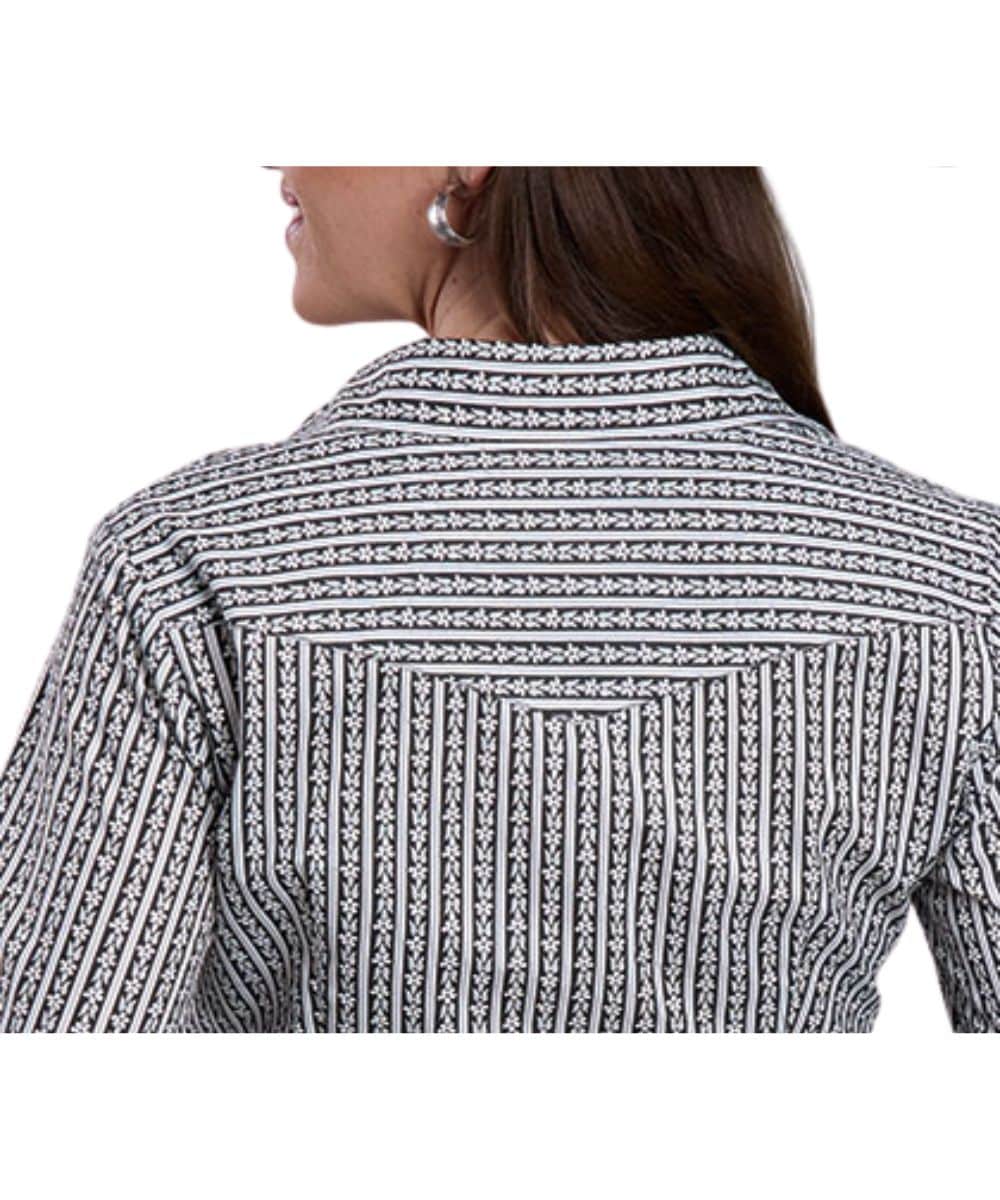 Roper Women's Striped Floral Western Snap Shirt - Image 2