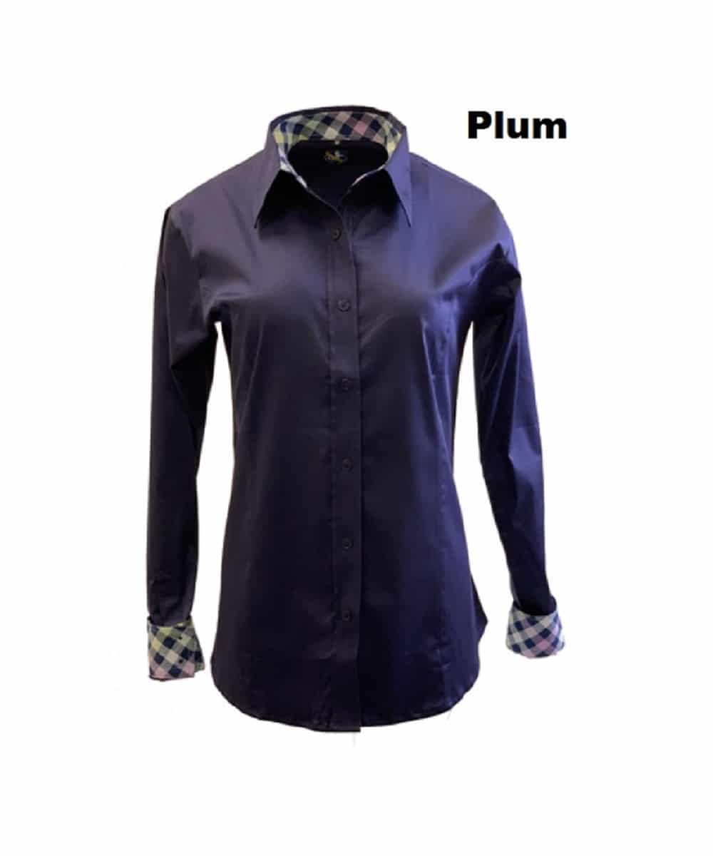 Royal Highness Women’s Sateen Concealed Zipper Shirt - Image 3