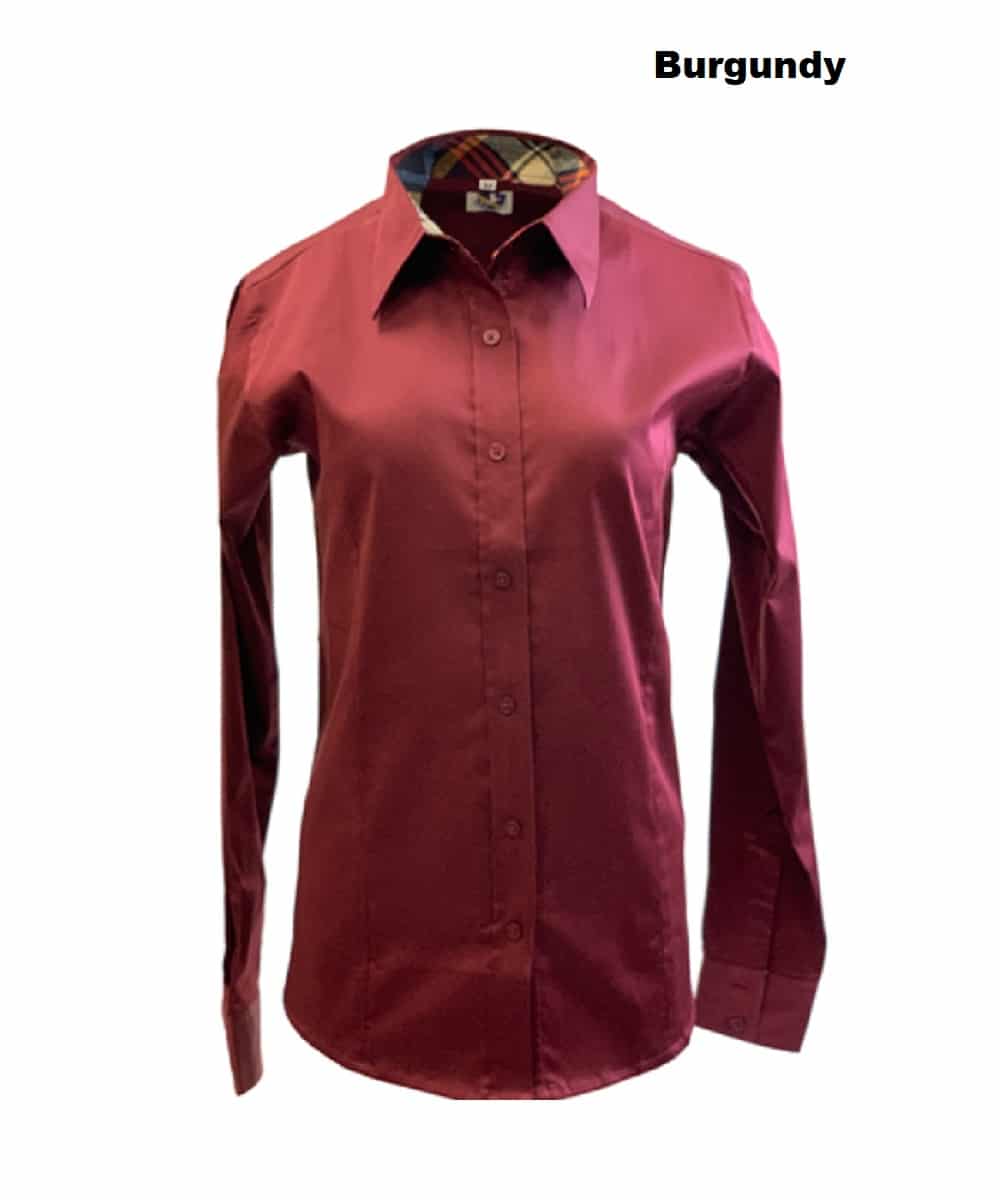 Royal Highness Women’s Sateen Concealed Zipper Shirt - Image 4