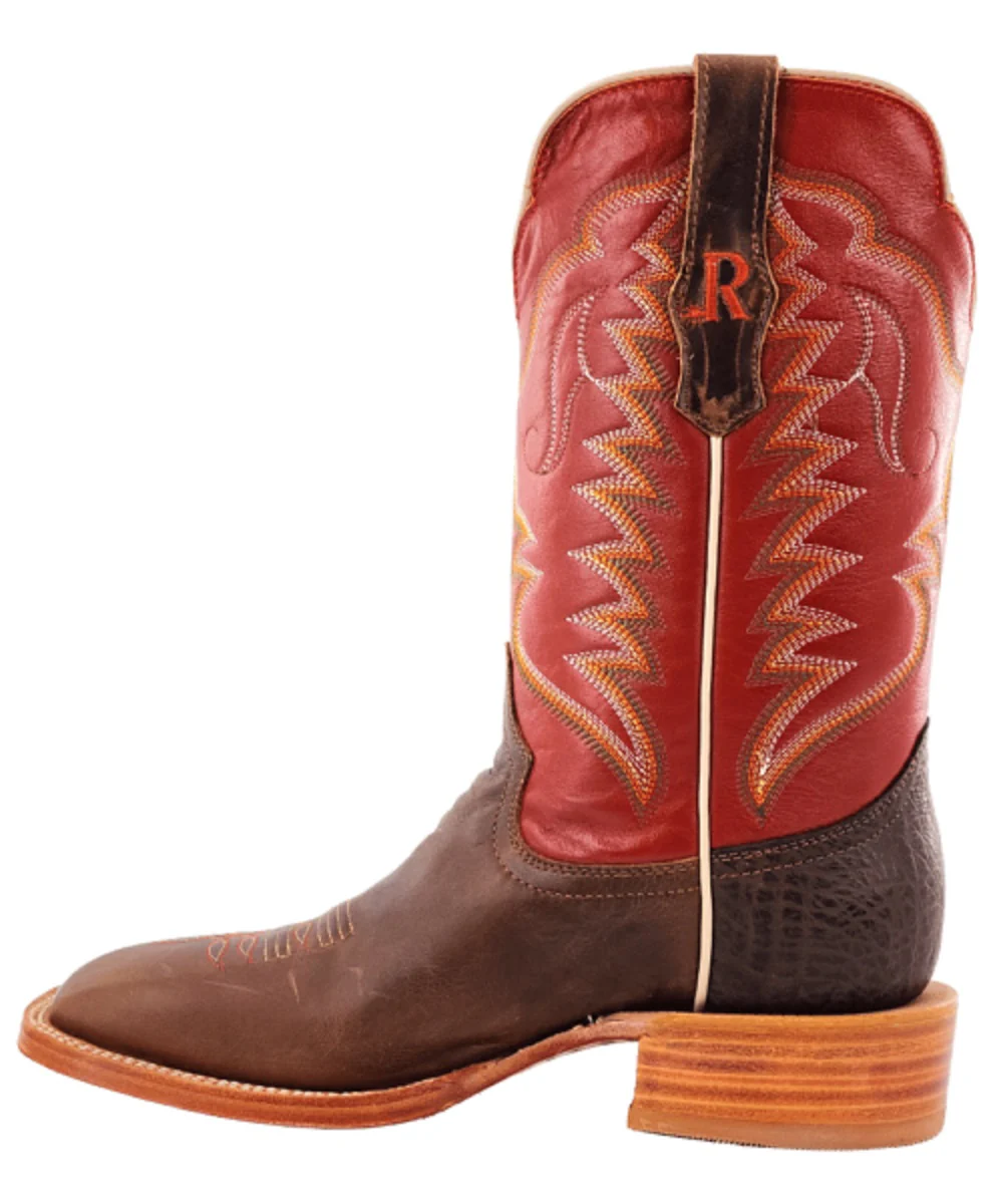 R. Watson Men's Cowhide Wide Square Toe Boot - Image 2