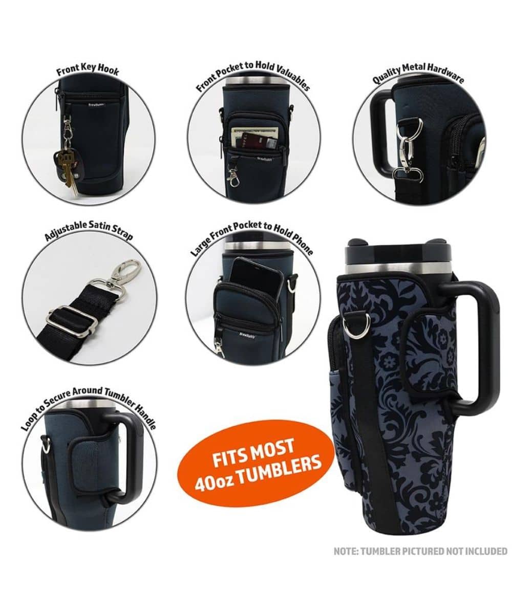 Seriously Shea Damask Crossbody Tumbler Bag - Image 2