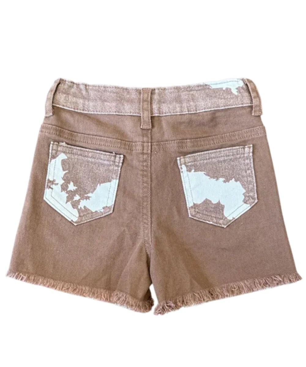 Shea Baby Little Girls' Cow Print Shorts - Image 3