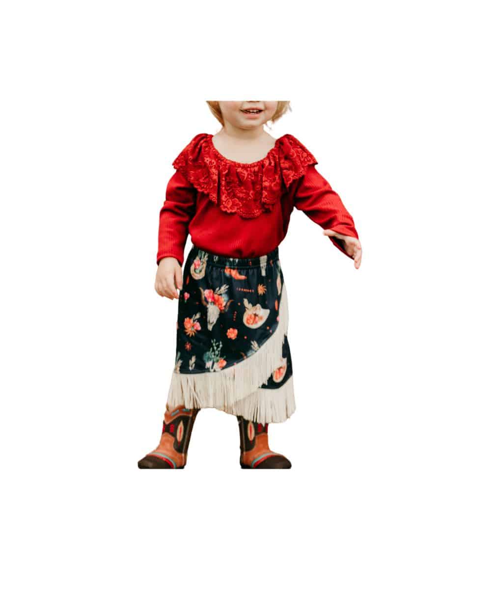 Shea Baby Toddler Girls' Lace Neck Top - Image 4