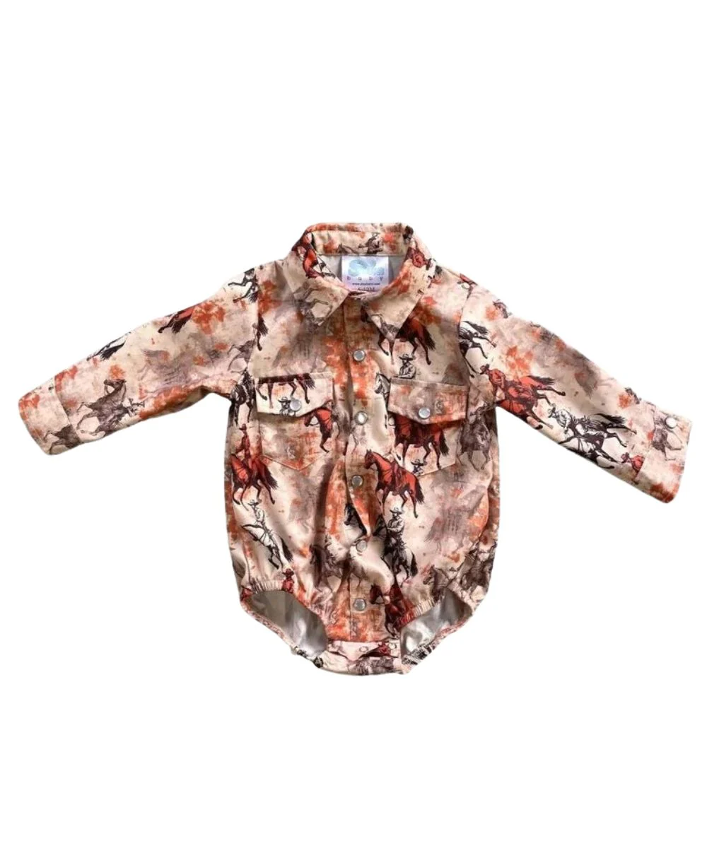 Shea Baby Infant Boys' Pearl Snap Onesie - Image 2