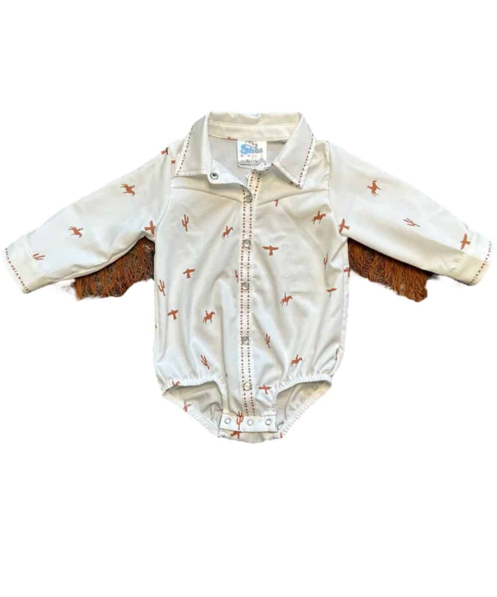 Shea Baby Infant Girls' Desert Horizon Snap Shirt - Image 3