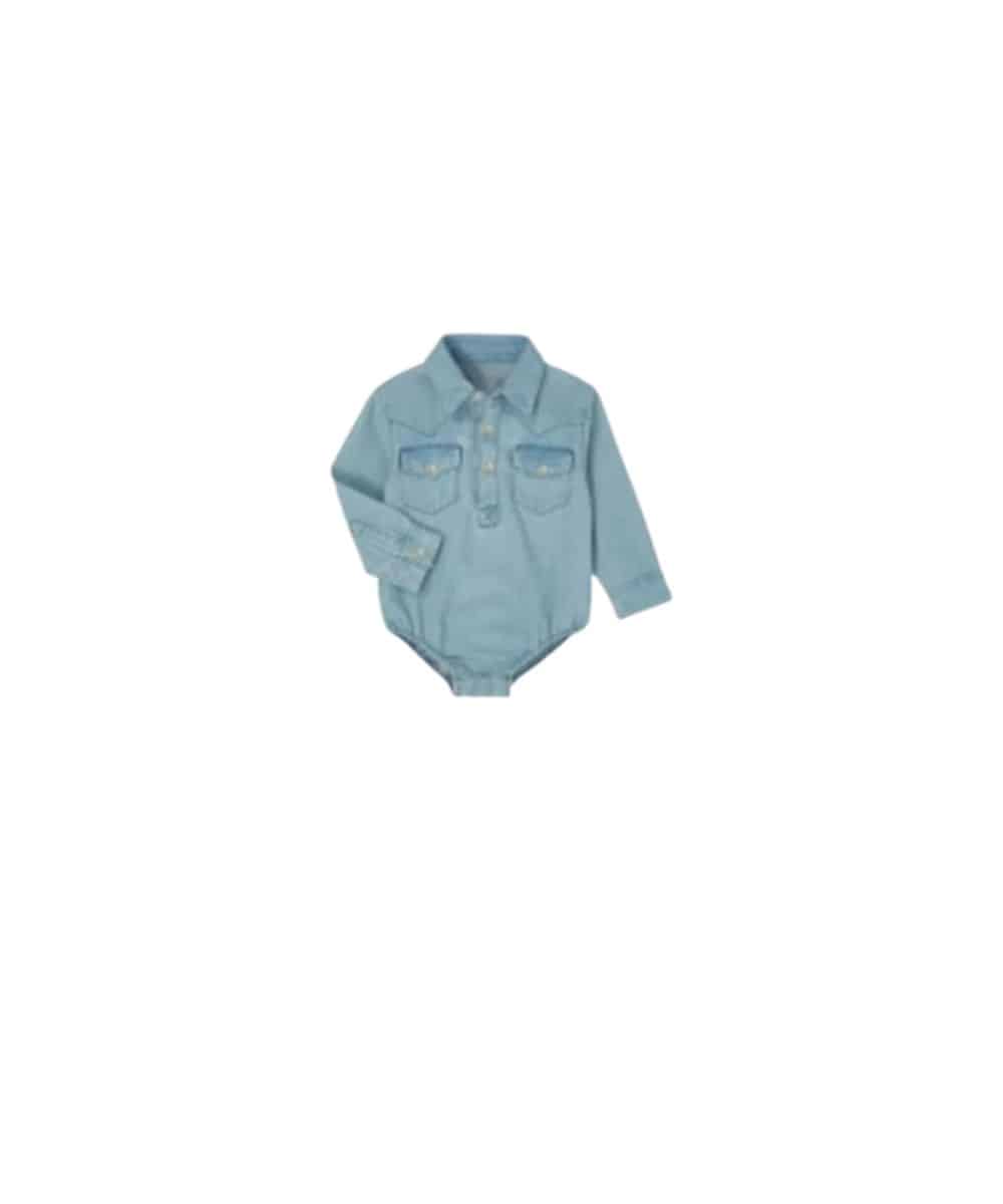 Shea Baby Infant Denim Onesie - Image 2