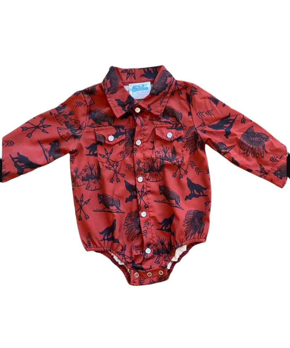 Shea Baby Infant/Toddler Indian Snap Shirt/Onesie - Image 2