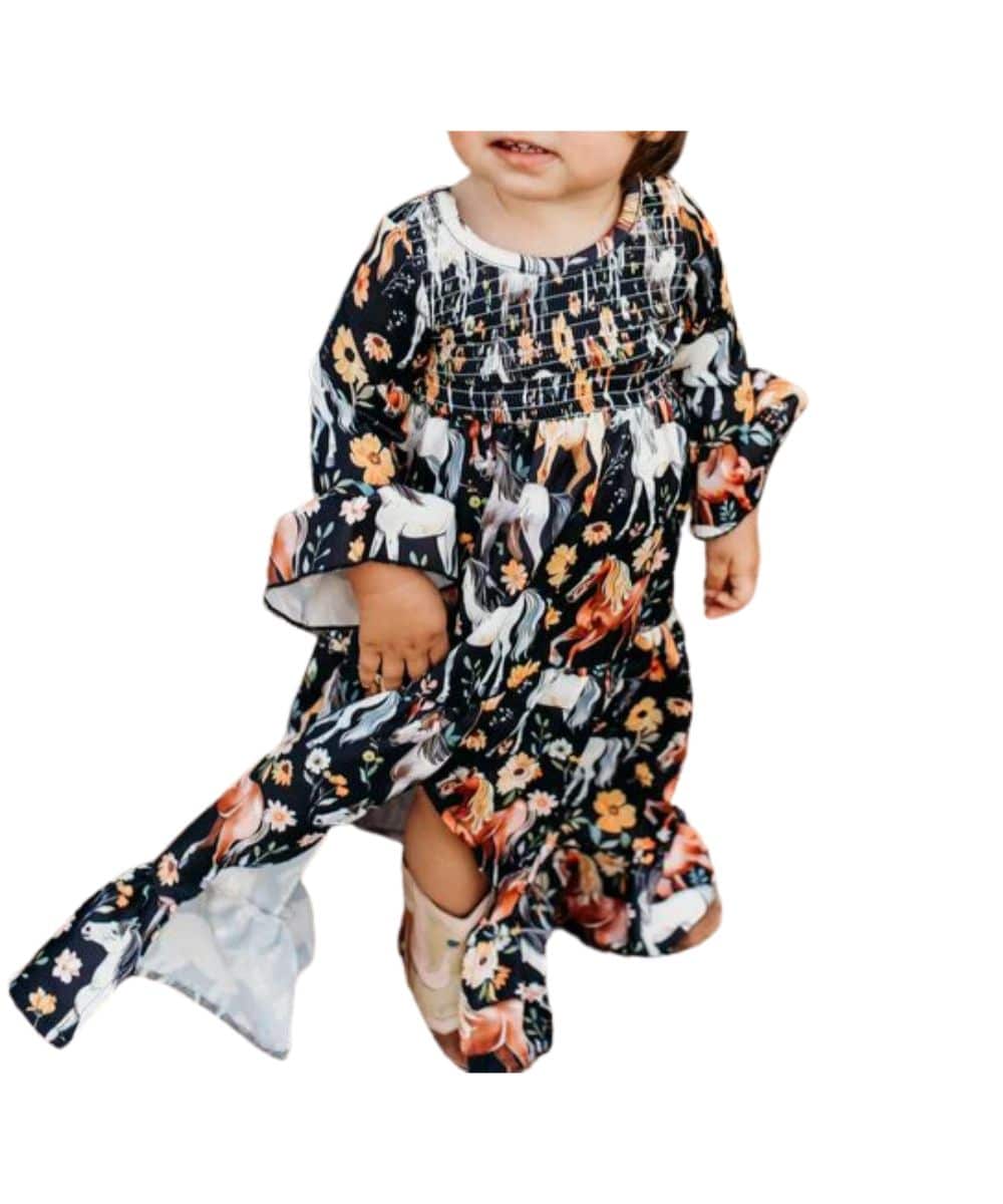 Shea Baby Little Girls' Horsing Around Dress - Image 2
