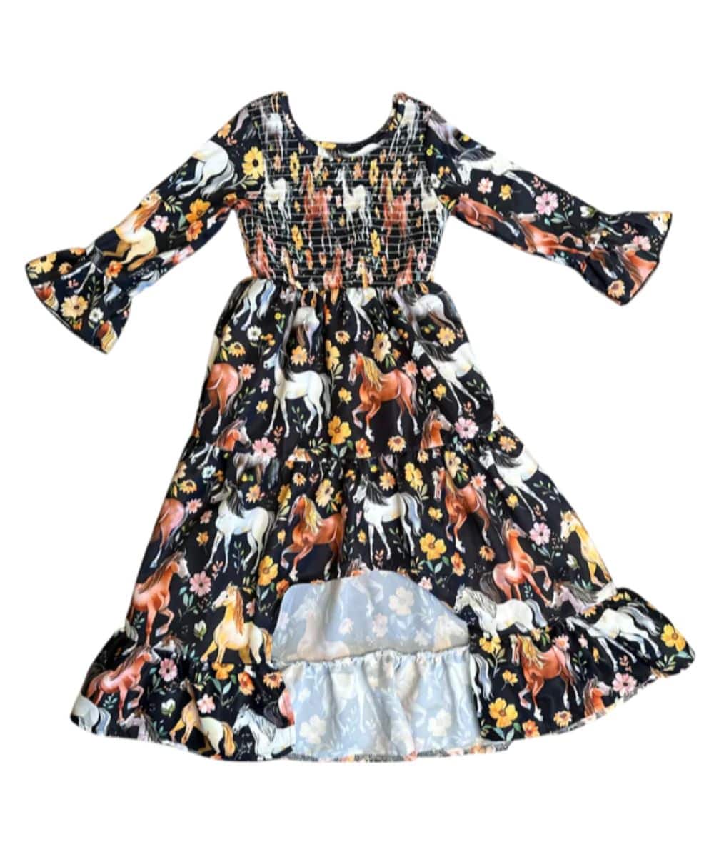 Shea Baby Little Girls' Horsing Around Dress - Image 3