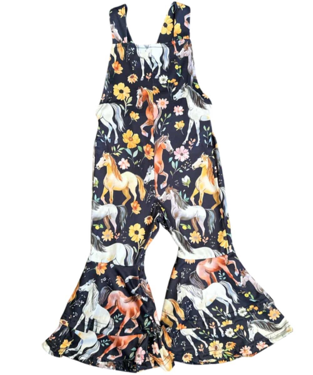 Shea Baby Little Girls' Horsing Around Overalls - Image 3