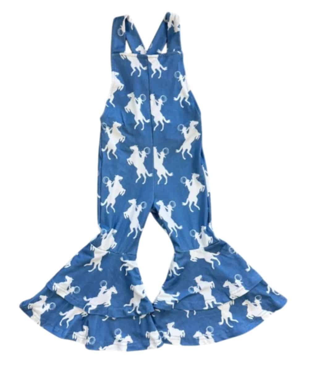 Shea Baby Little Girls' Rearing Horse Overalls - Image 4