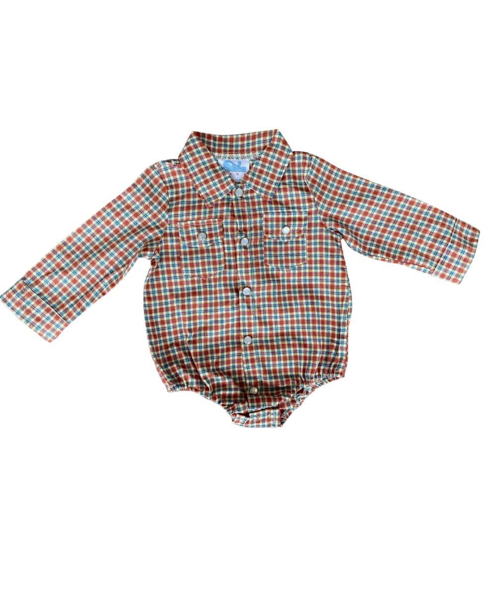 Shea Baby Infant/Toddler Plaid Snap Shirt/Onesie - Image 2
