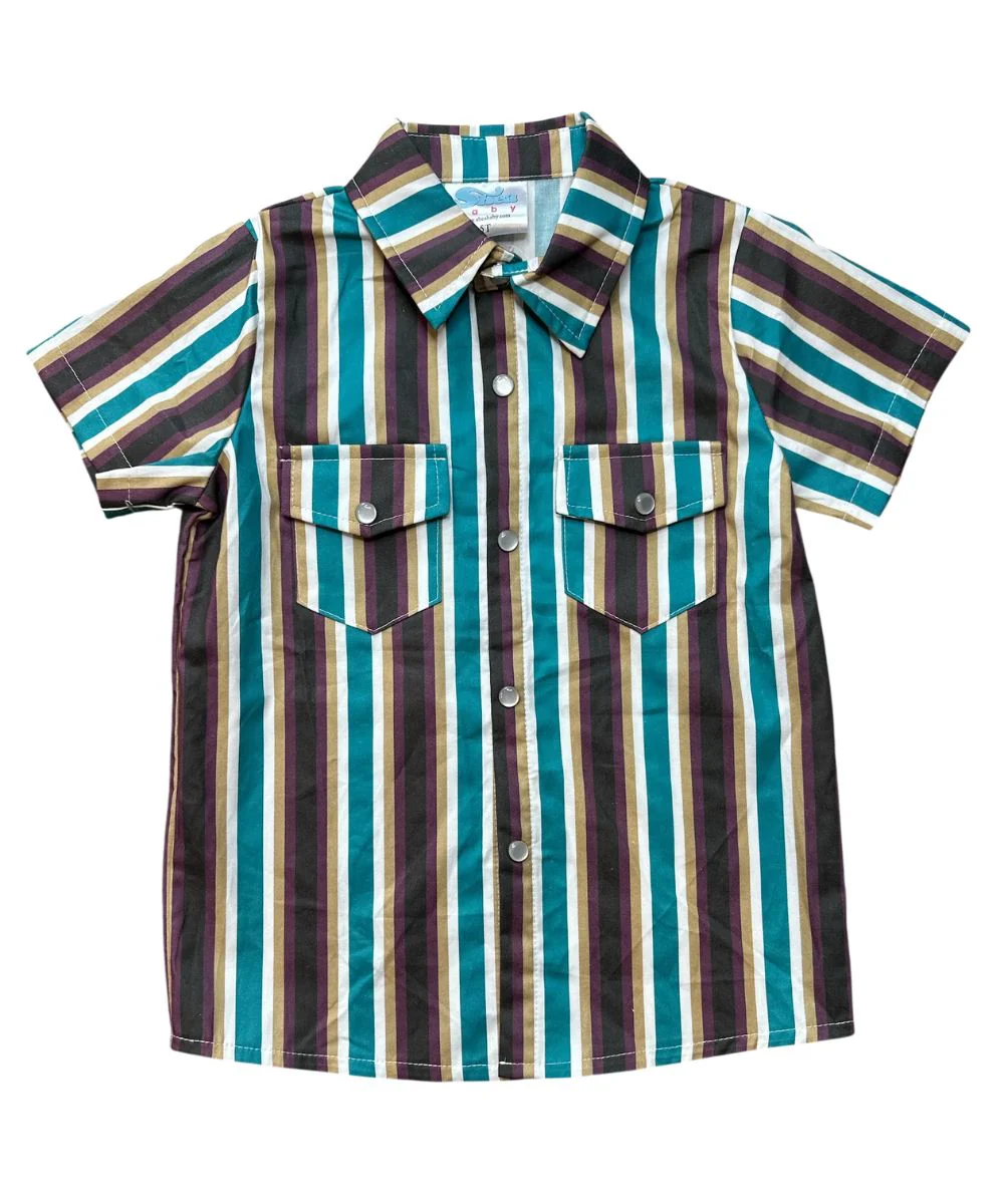 Shea Baby Little Boys' Vintage Snap Shirt - Image 2
