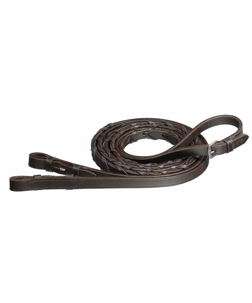 Tough1 Silver Fox Extra Long Laced Reins - Image 2