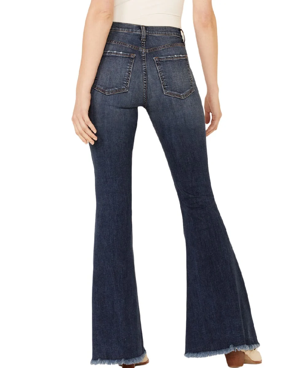 Sneak Peek Women's High Rise Bell Bottom Jean - Image 2