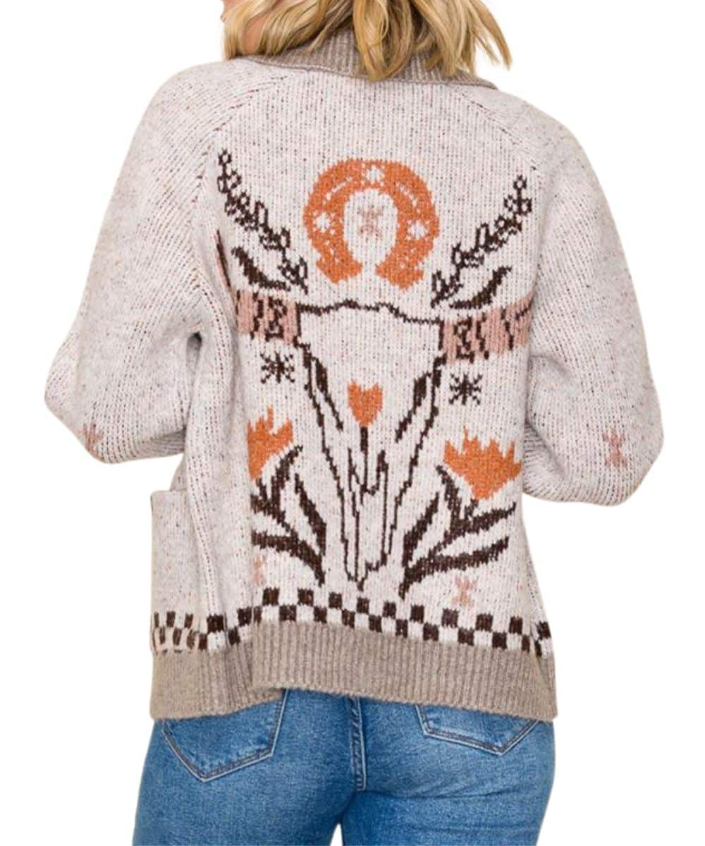 Staccato Women's Cow Skull Cardigan - Image 2